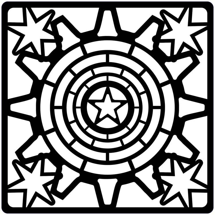 Creative Expressions Steampunk Stars 6x6 Stencil-1