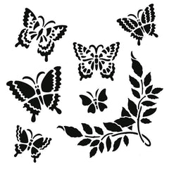 Creative Expressions Graceful Butterflies 7 in x 7 in Stencil-3