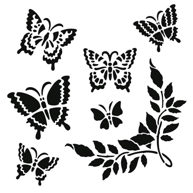 Creative Expressions Graceful Butterflies 7 in x 7 in Stencil-3