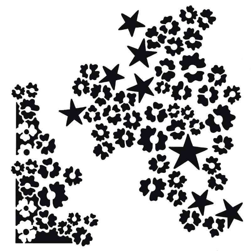Creative Expressions Star Flower 7 in x 7 in Stencil-3