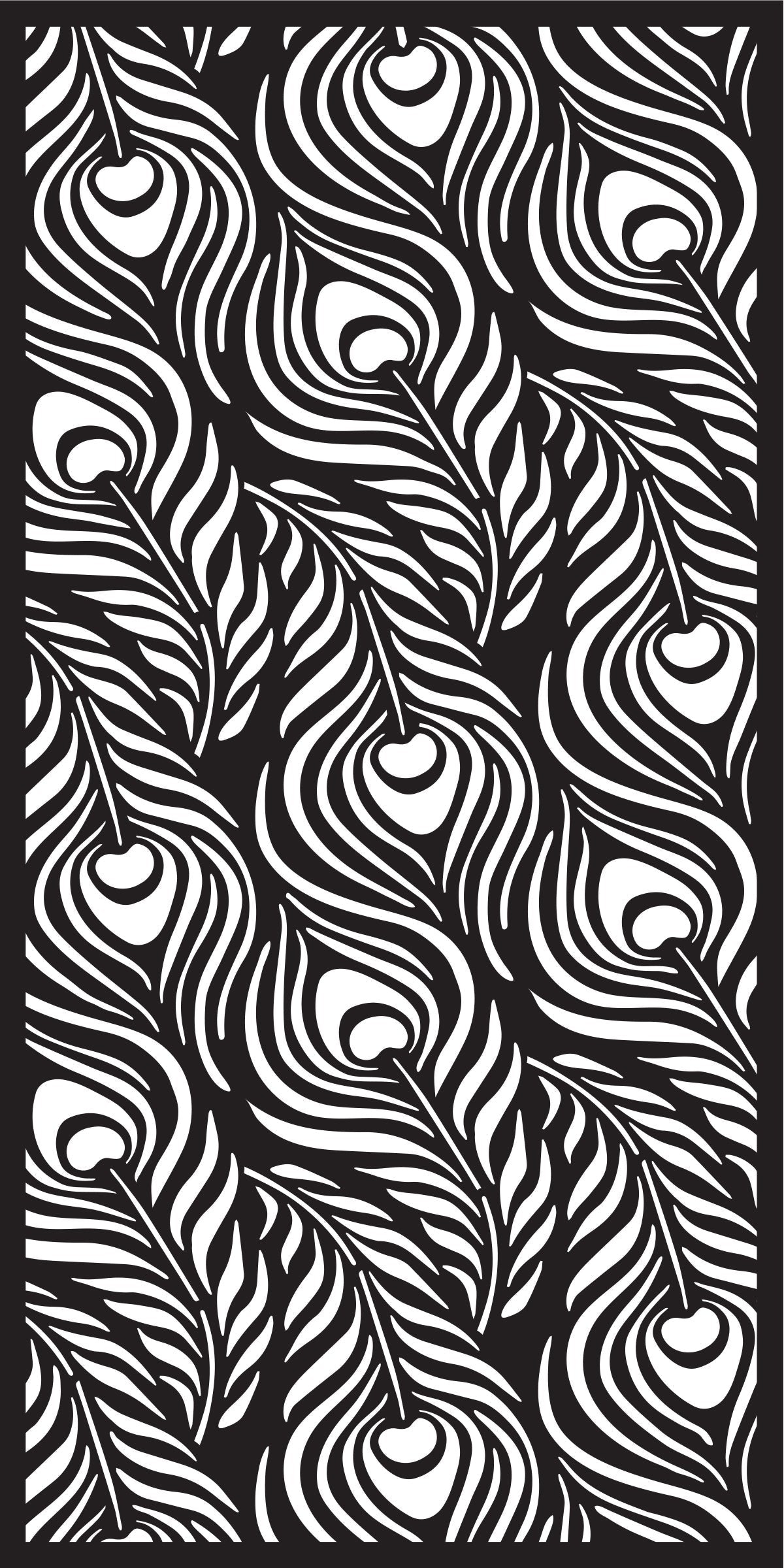 Creative Expressions Peacock Feathers DL Stencil 4 in x 8 in (10.0 x 20.3 cm)-7