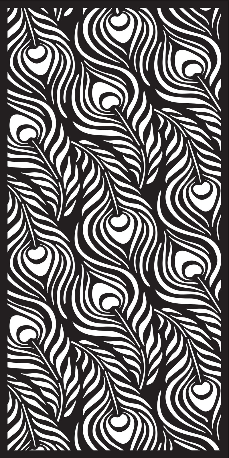 Creative Expressions Peacock Feathers DL Stencil 4 in x 8 in (10.0 x 20.3 cm)-7