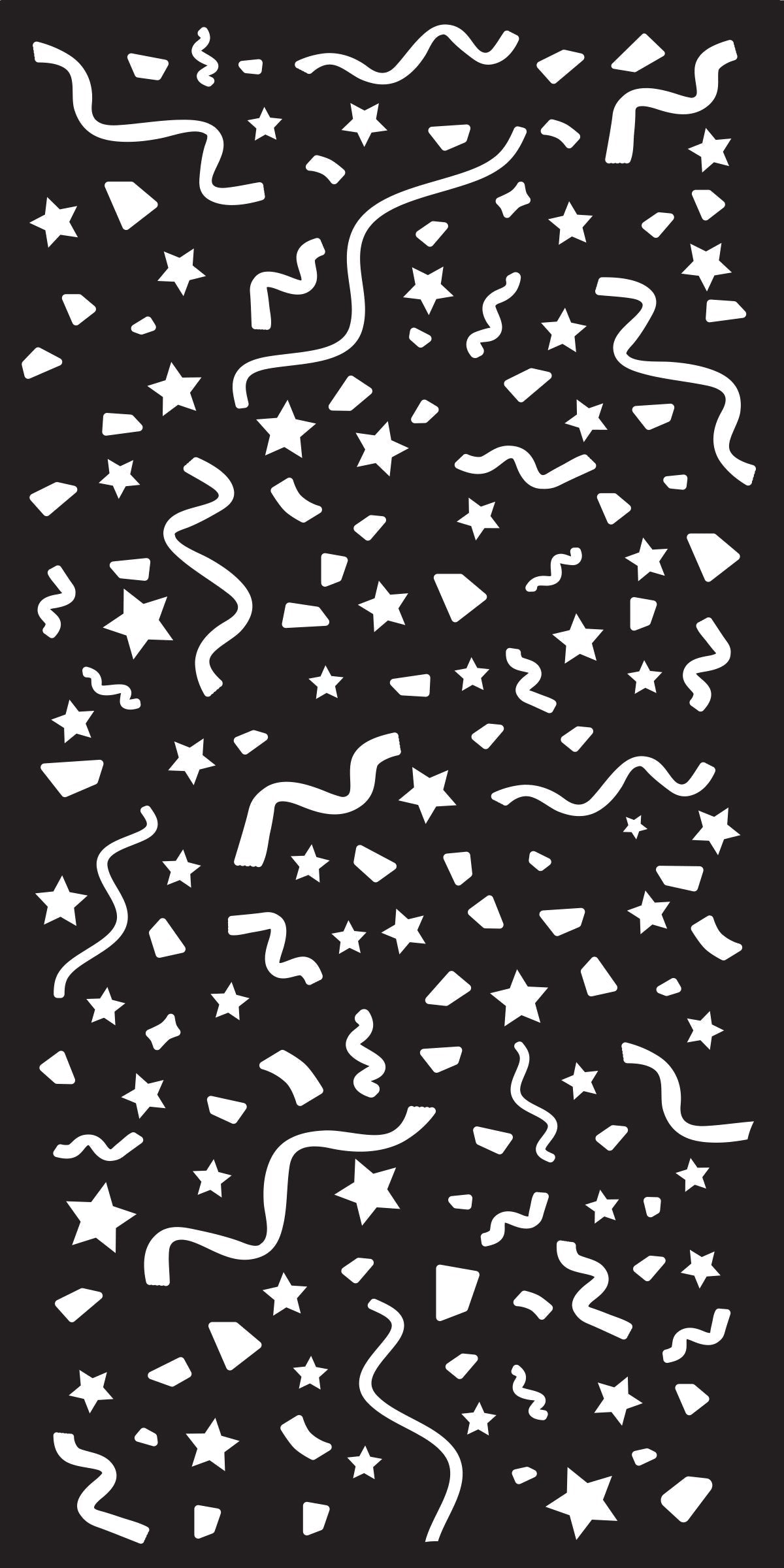 Creative Expressions Party Confetti DL Stencil 4 in x 8 in (10.0 x 20.3 cm)-4