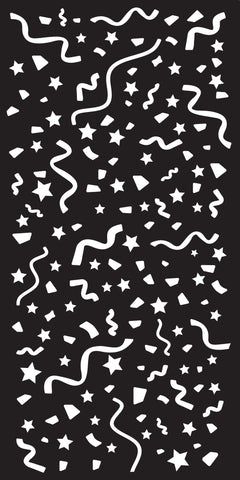 Creative Expressions Party Confetti DL Stencil 4 in x 8 in (10.0 x 20.3 cm)-4