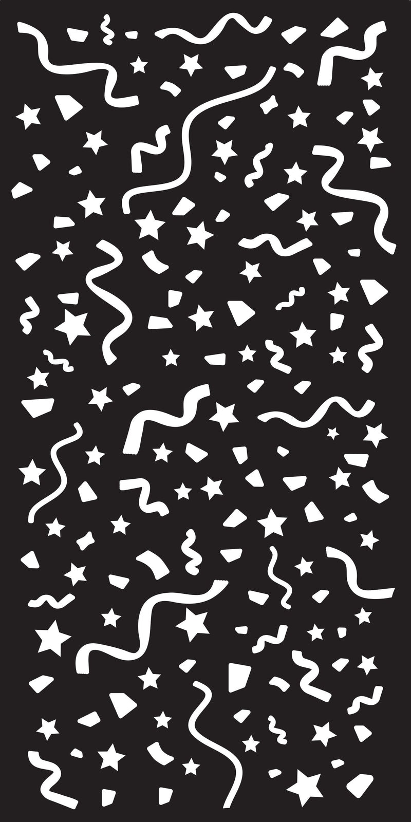 Creative Expressions Party Confetti DL Stencil 4 in x 8 in (10.0 x 20.3 cm)-4