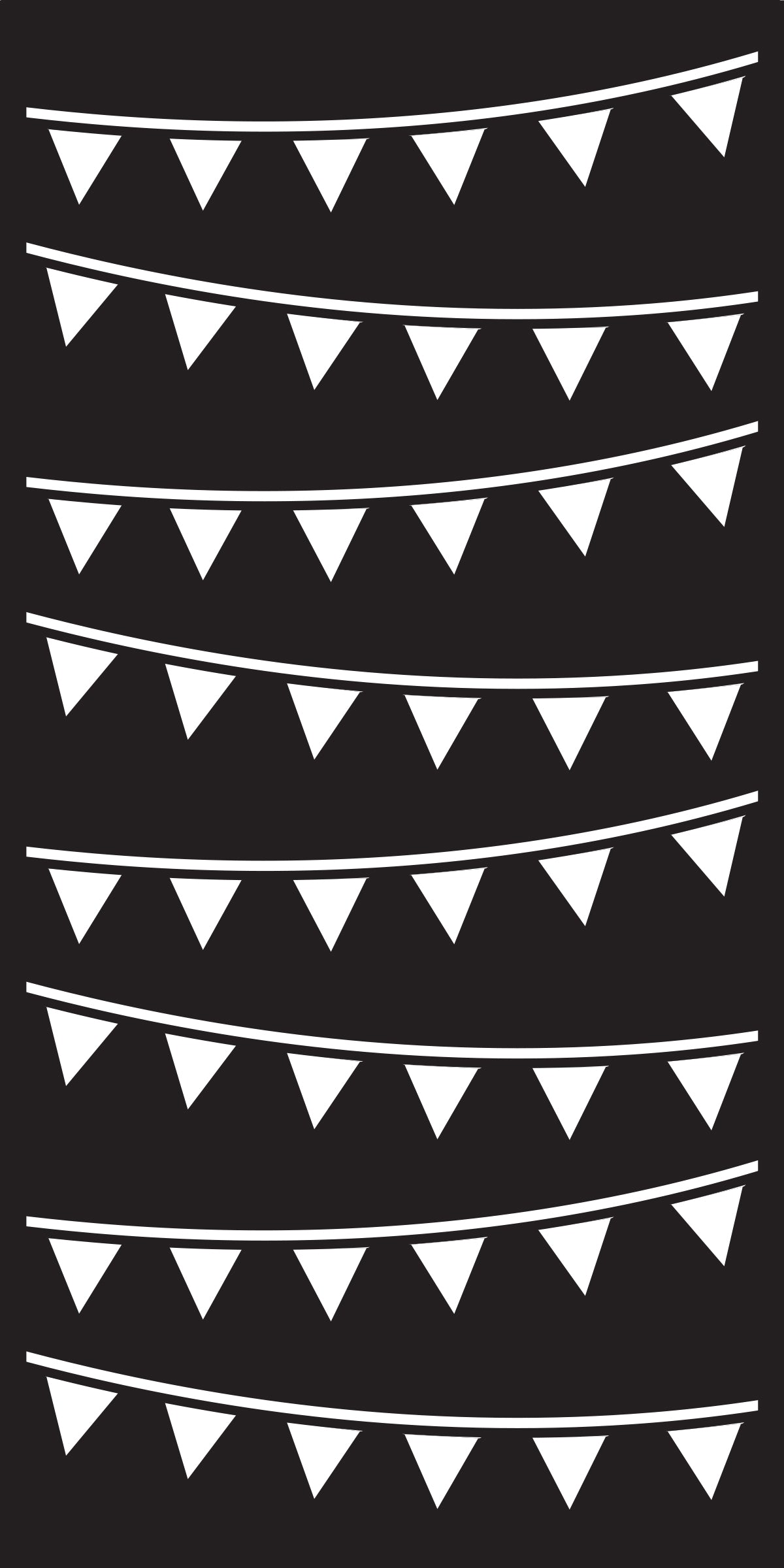 Creative Expressions Bunting DL Stencil 4 in x 8 in (10.0 x 20.3 cm)-3