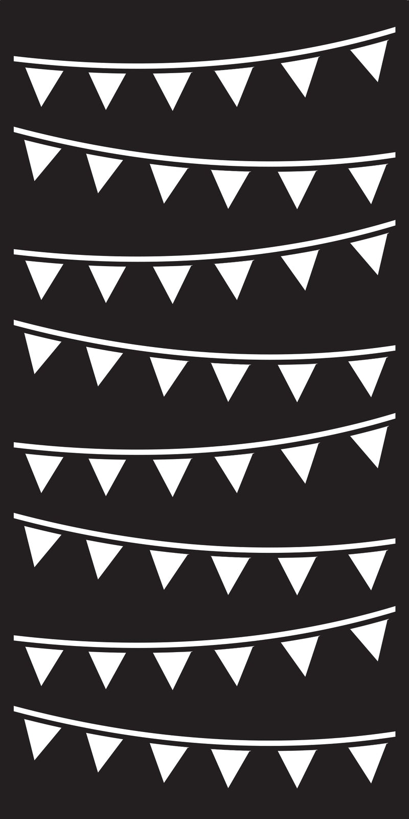 Creative Expressions Bunting DL Stencil 4 in x 8 in (10.0 x 20.3 cm)-3