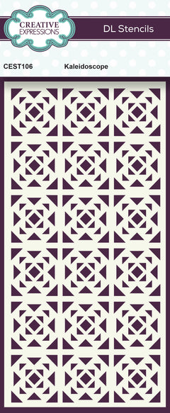 Creative Expressions Kaleidoscope DL Stencil 4 in x 8 in (10.0 x 20.3 cm)-1