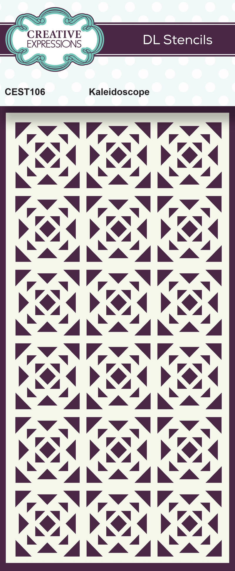 Creative Expressions Kaleidoscope DL Stencil 4 in x 8 in (10.0 x 20.3 cm)-1