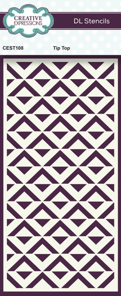 Creative Expressions Tip Top DL Stencil 4 in x 8 in (10.0 x 20.3 cm)-1