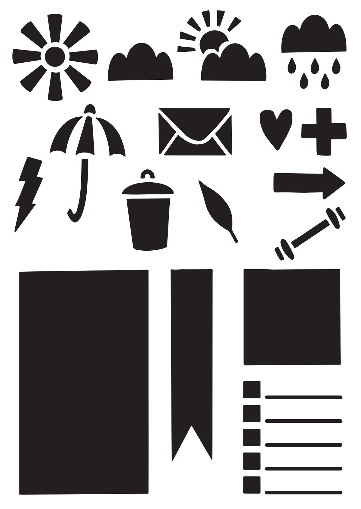 Creative Expressions Helen Colebrook Let Get Documenting 6 in x 4 in Stencil-8
