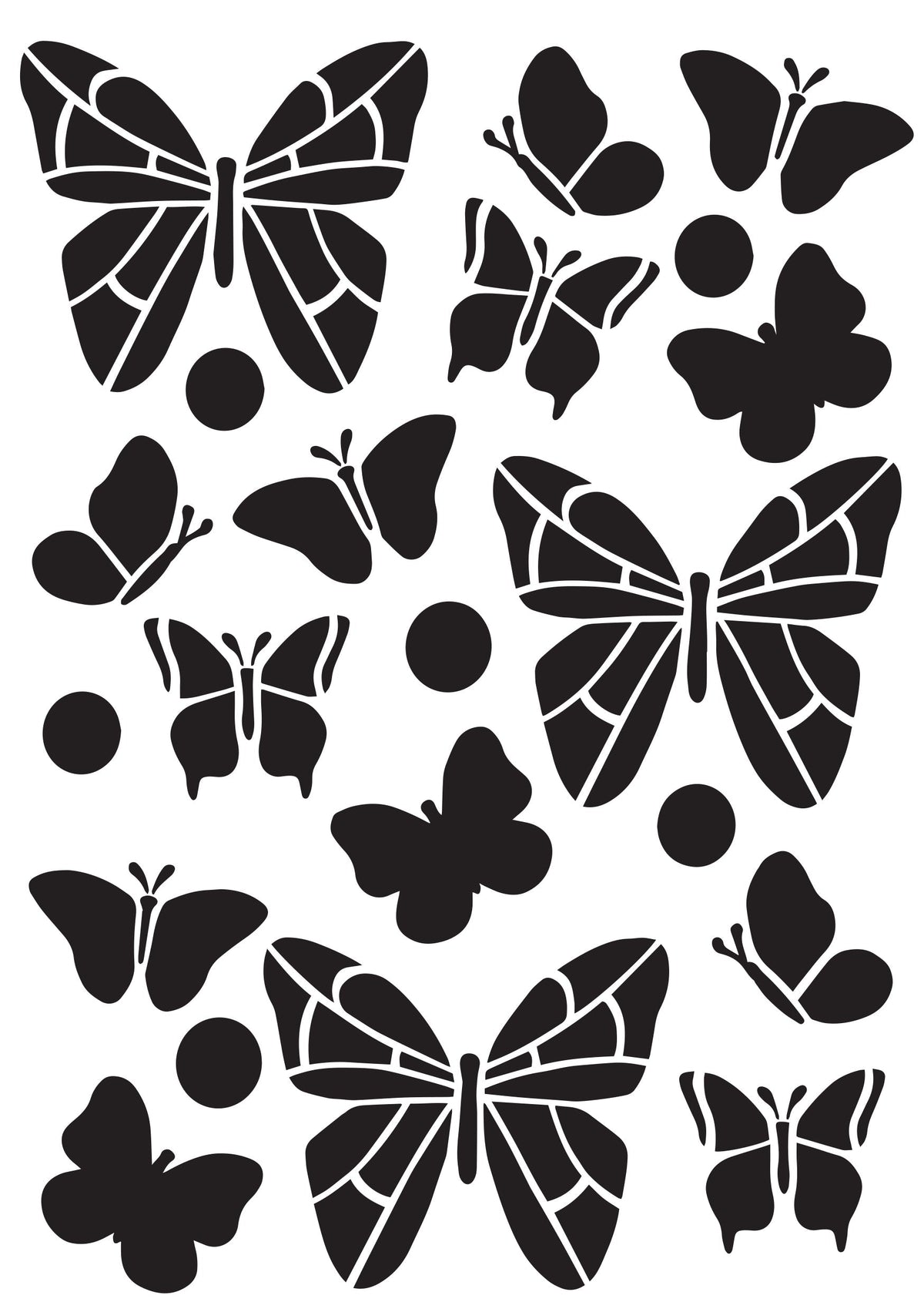 Creative Expressions Helen Colebrook Whimsical Butterflies 8 in x 6 in Stencil-3