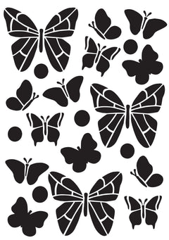 Creative Expressions Helen Colebrook Whimsical Butterflies 8 in x 6 in Stencil-3