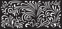 Creative Expressions Sam Poole Swirly Wallpaper 4 in x 8 in Stencil-2