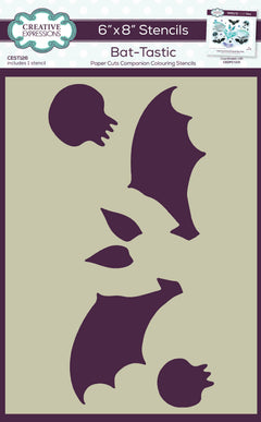 Creative Expressions Pochoir de coloriage Bat-tastic Companion 15,24 cm x 20,32 cm-1