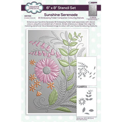 Set de 2 plantillas para colorear Creative Expressions Sunshine Serenade Companion, 6 pulg. x 8 pulg.-1