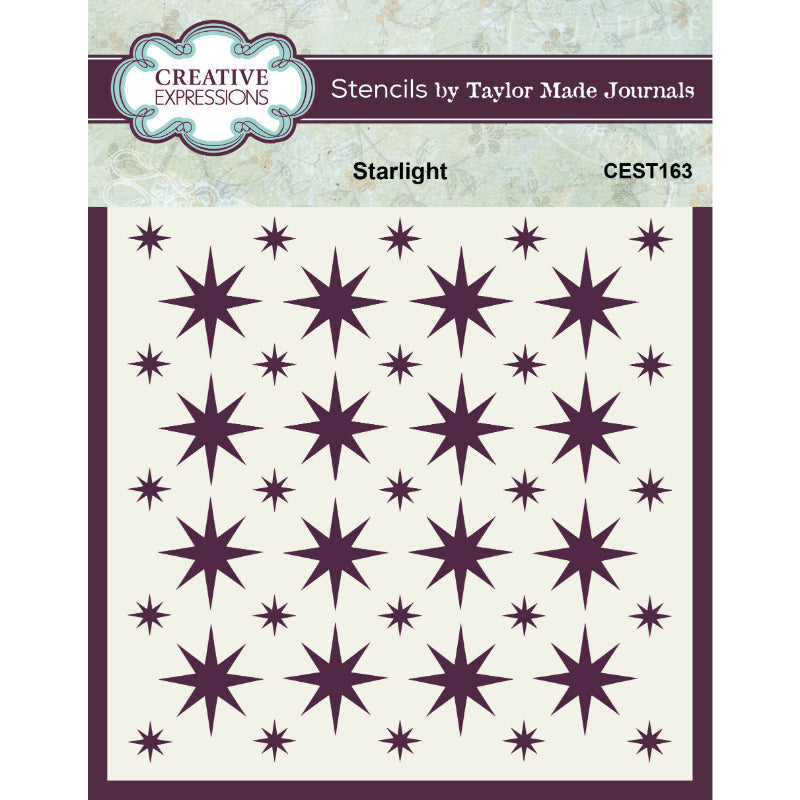 Creative Expressions Taylor Made Journals Starlight 6 in x 6 in Stencil-1