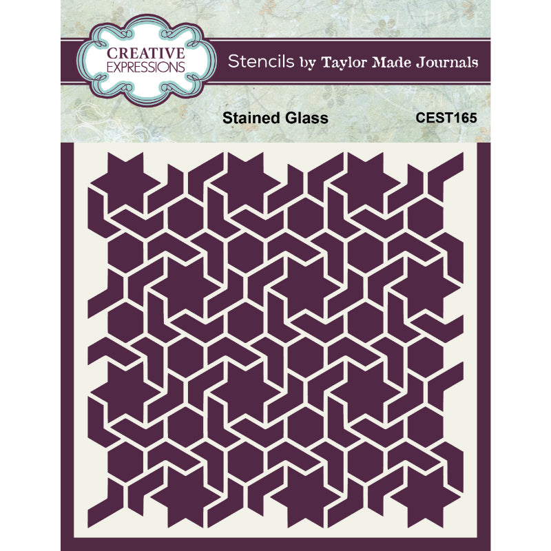 Creative Expressions Taylor Made Journals Pochoir Vitrail 6 po x 6 po-1