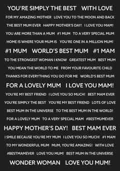 Creative Expressions Wordies Sentiment Sheets - Best Mum Pk 4 6 in x 8 in-3