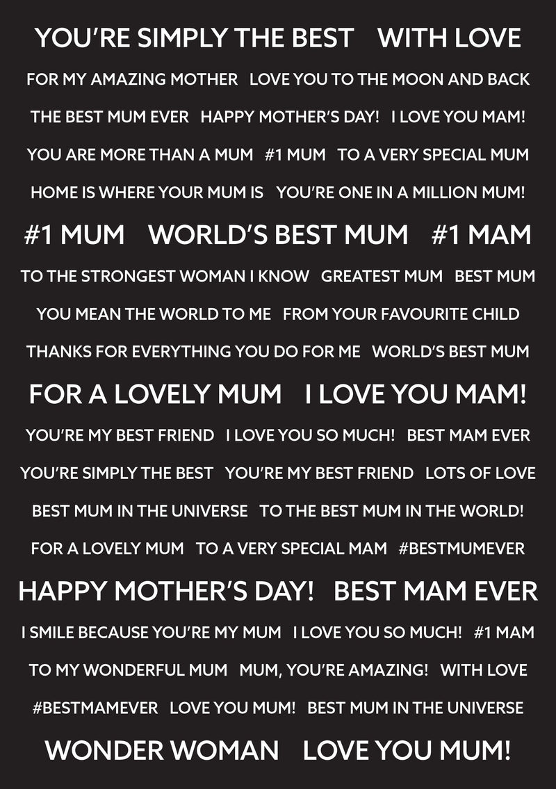 Creative Expressions Wordies Sentiment Sheets - Best Mum Pk 4 6 in x 8 in-3