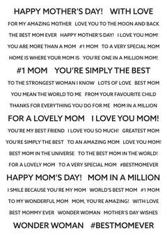 Creative Expressions Wordies Sentiment Sheets - Best Mom Pk 4 6 in x 8 in-2