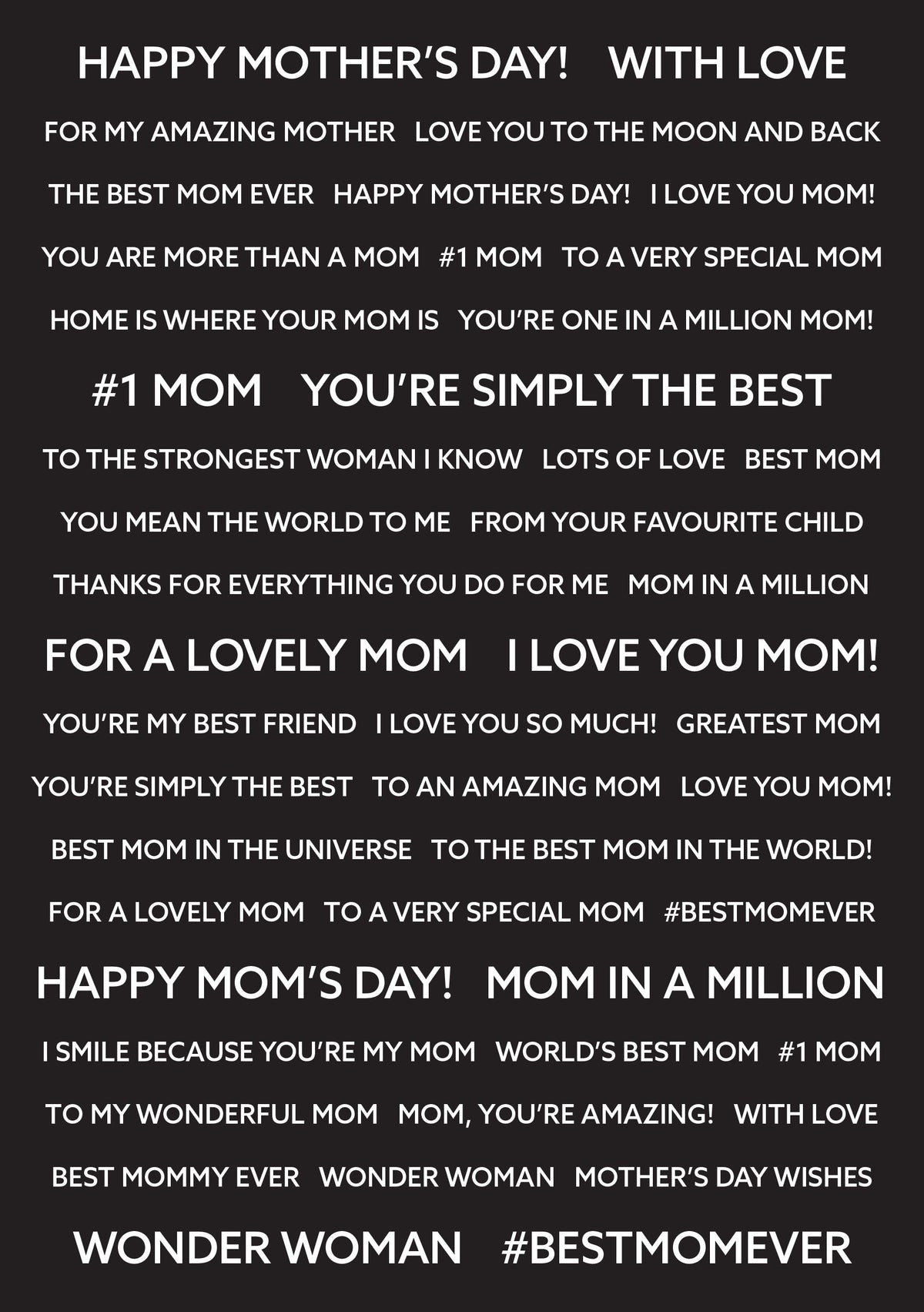 Creative Expressions Wordies Sentiment Sheets - Best Mom Pk 4 6 in x 8 in-3