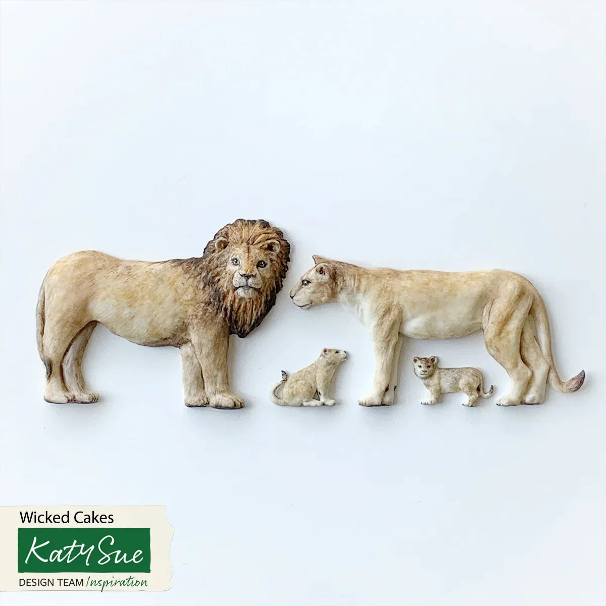 Moule en silicone Famille Lion-3