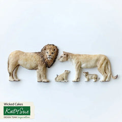Moule en silicone Famille Lion-3