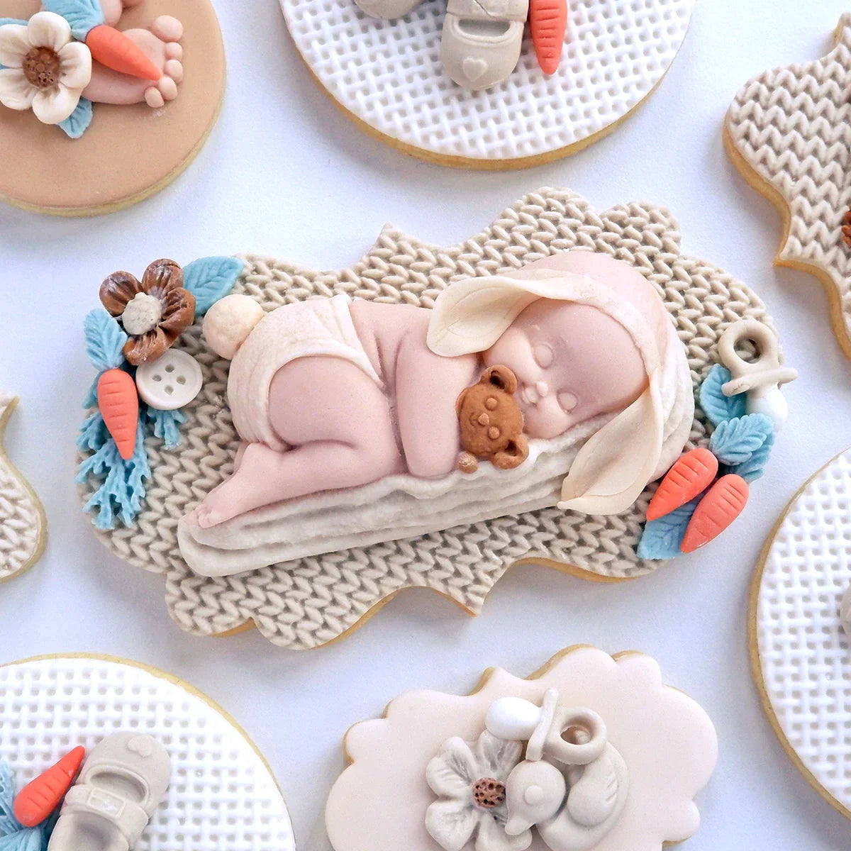 Moule en silicone Bébé sur couverture-5