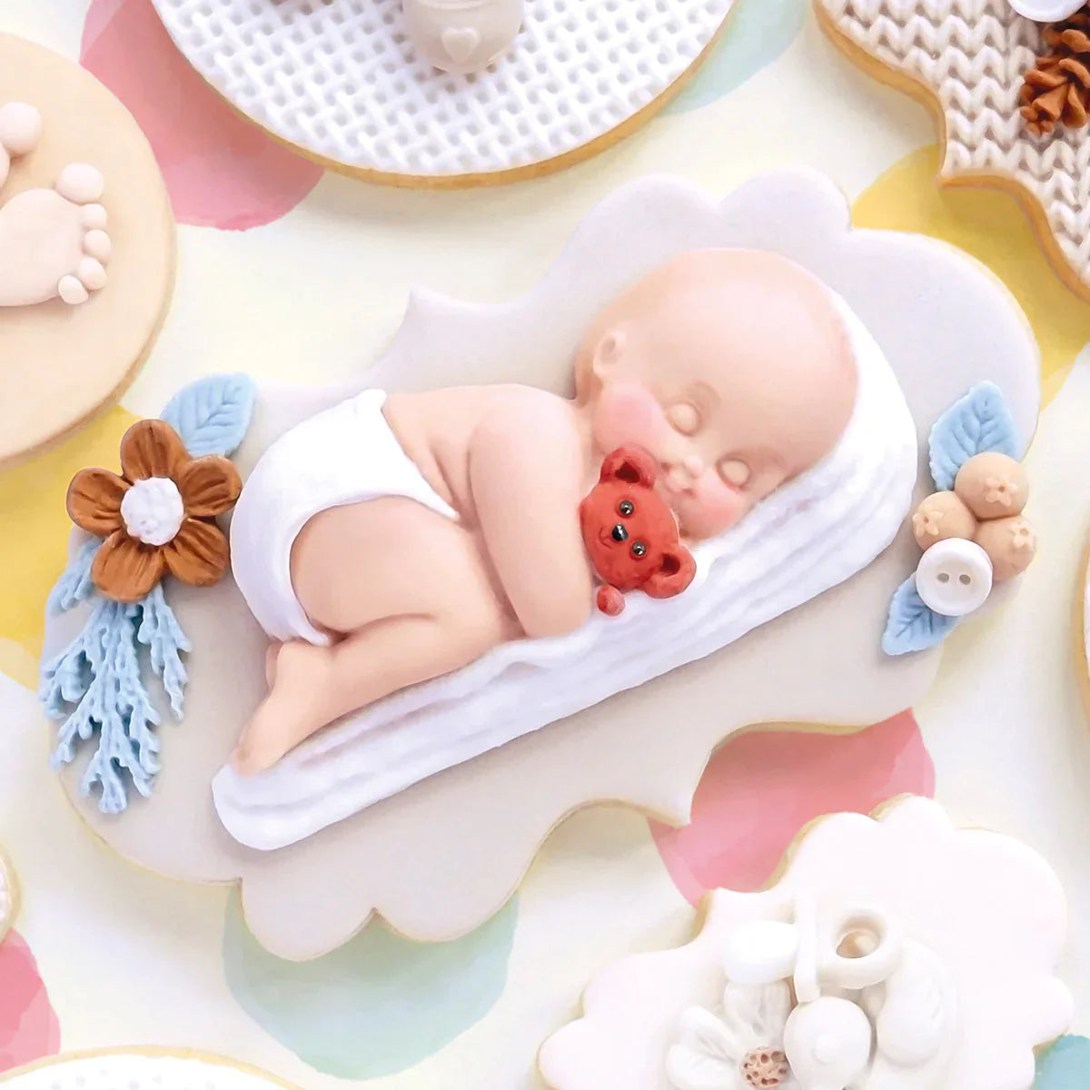 Moule en silicone Bébé sur couverture-7
