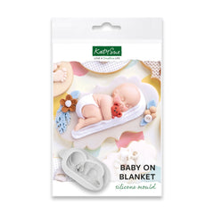Moule en silicone Bébé sur couverture-1