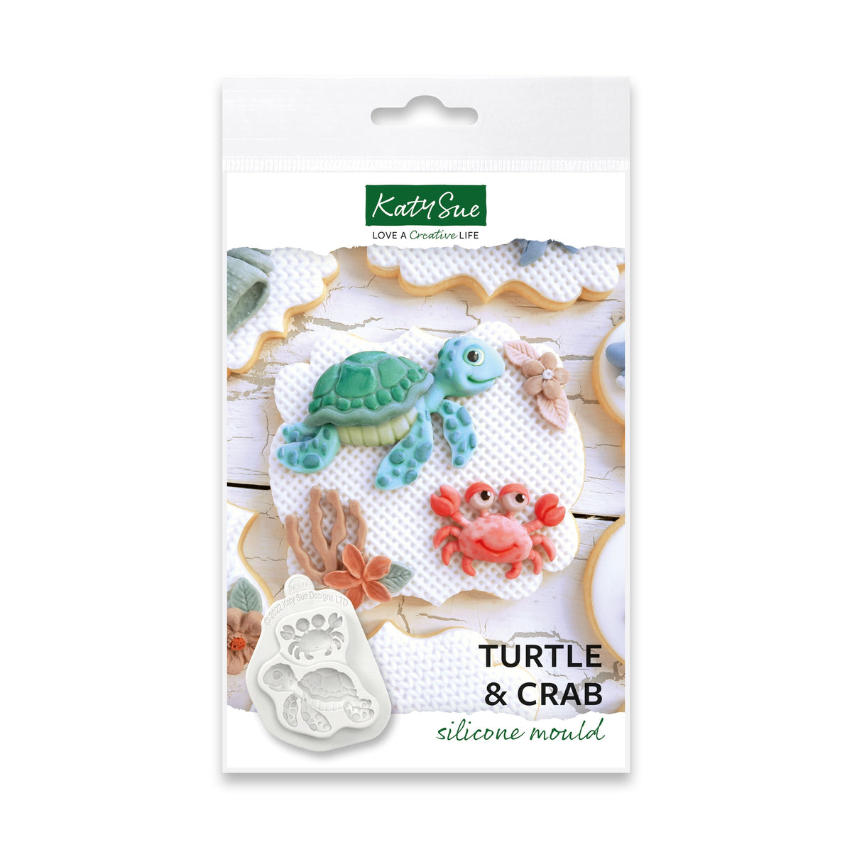 Moldes de silicona de tortuga y cangrejo