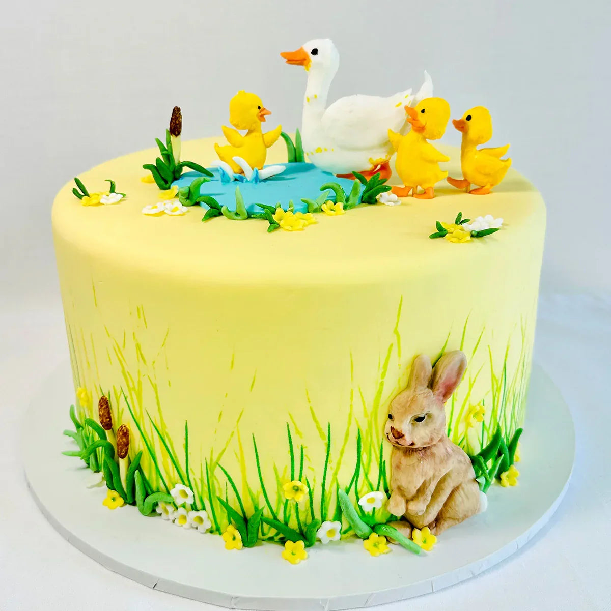 Molde de silicona de mamá pata y patitos-4