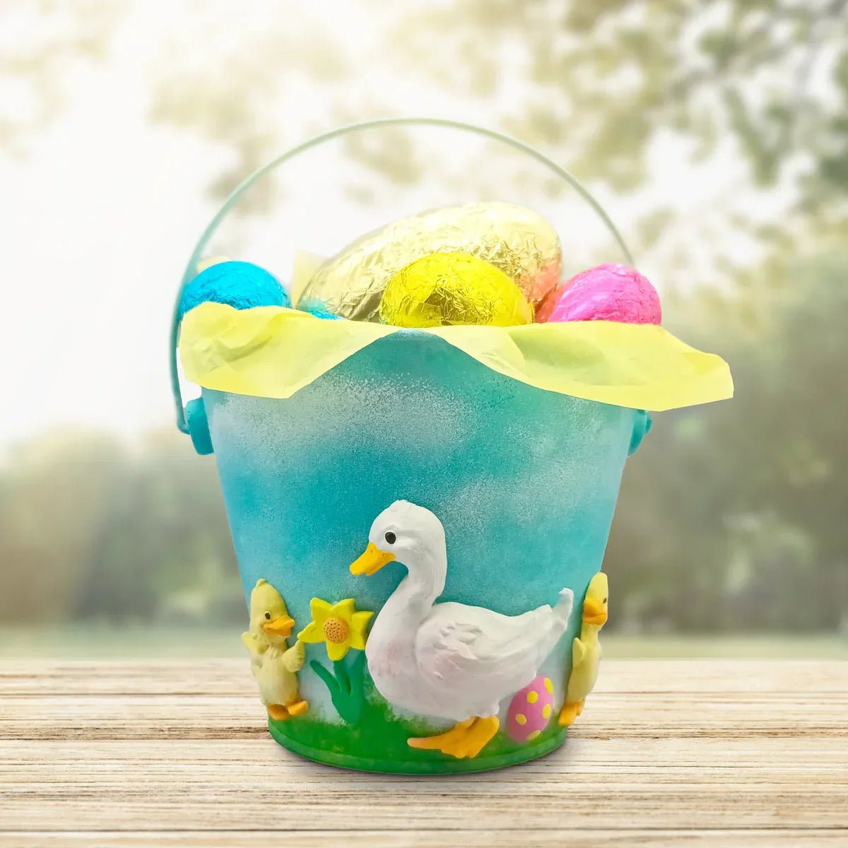 Molde de silicona de mamá pata y patitos-5