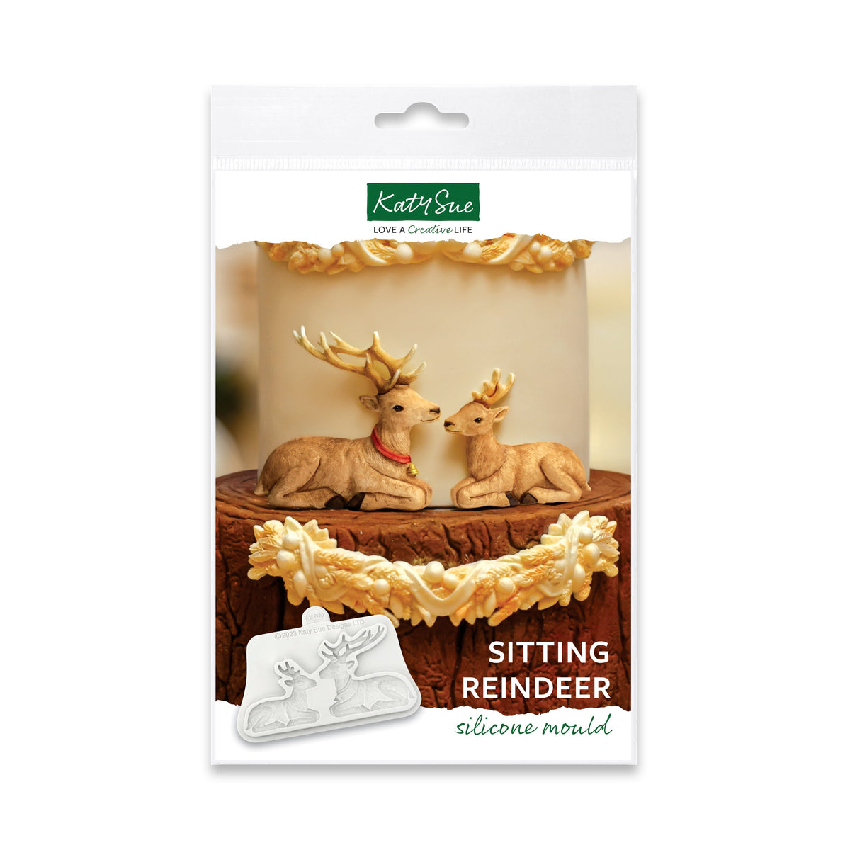 Sitting Reindeer Silicone Mould-1