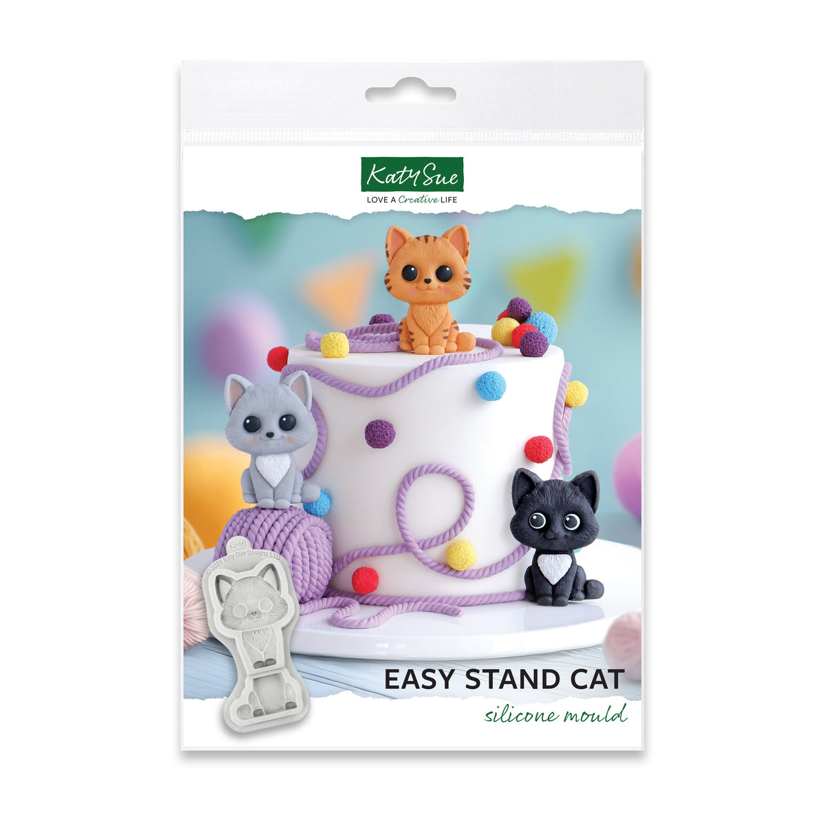 Katy Sue Easy Stand Cat Silicone Mould-1
