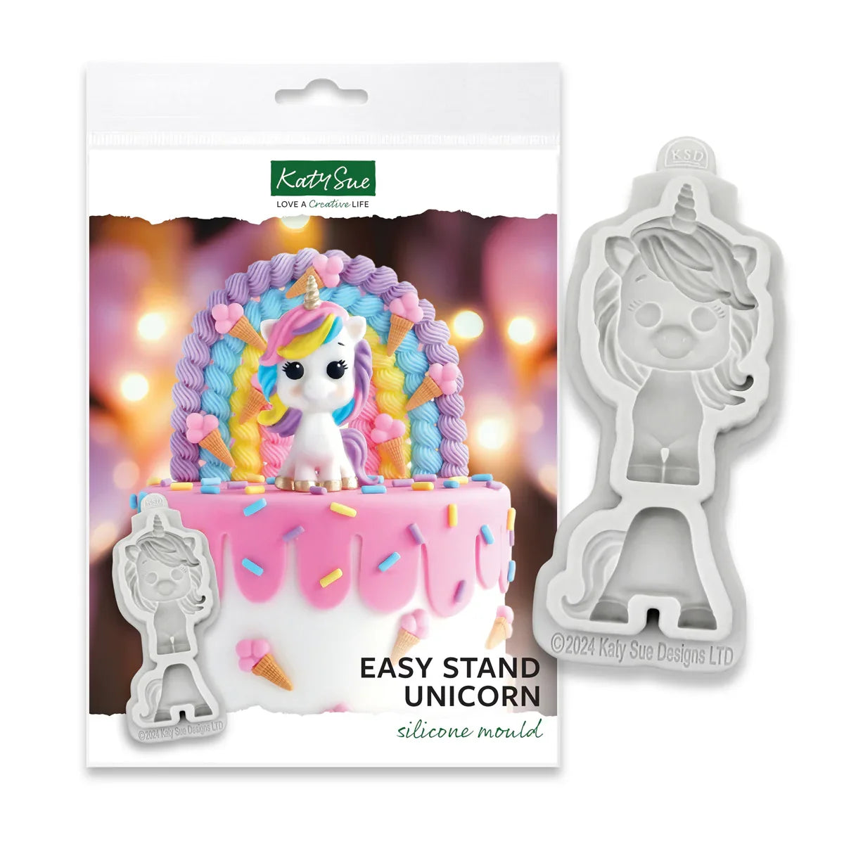 Katy Sue Easy Stand Unicorn Silicone Mould-2