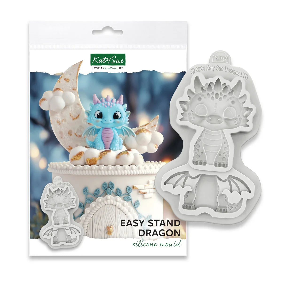 Katy Sue Easy Stand Dragon Silicone Mould-2