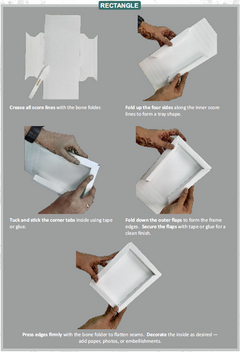 CrafTreat 3D Fold Shapes - Shadow Box White - Rectangle 4pcs-3