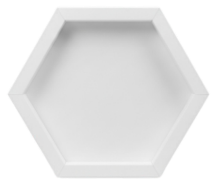 CrafTreat 3D Fold Shapes - Frames White - Hexagon 6pcs-2