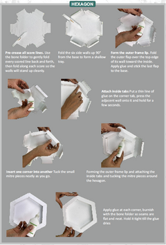 CrafTreat 3D Fold Shapes - Shadow Box White - Hexagon 4pcs-3