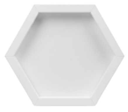 CrafTreat 3D Fold Shapes - Shadow Box White - Hexagon 4pcs-2