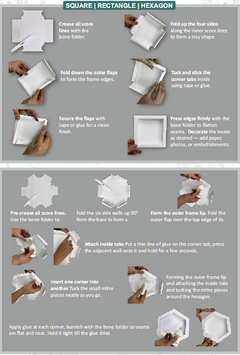 CrafTreat 3D Fold Shapes - Frames White - Assorted Shapes 6pcs-5