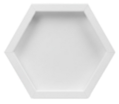 CrafTreat 3D Fold Shapes - Shadow Box White - Assorted Shapes 3pcs-4