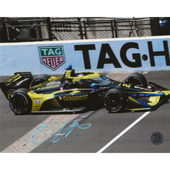Colton Herta Autographed IndyCar Finish Line 8x10 Photo *As Is*-1