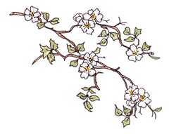 Frog's Whiskers Ink Stamp - Apple Blossom Branch-1