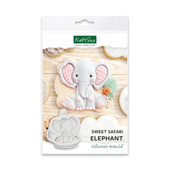 Molde de silicona de elefante Sweet Safari-1