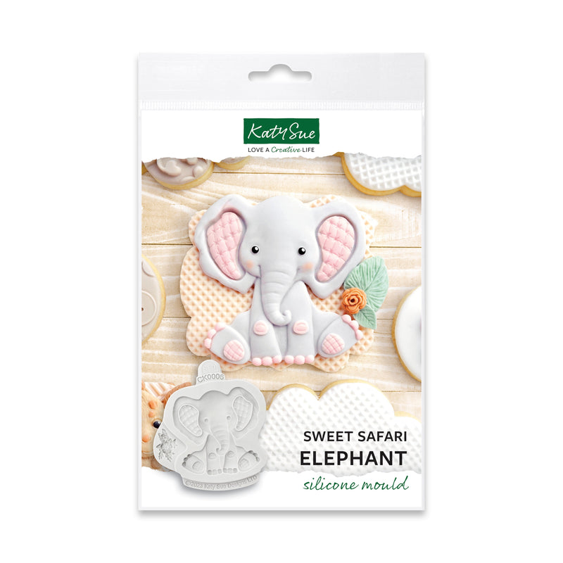 Molde de silicona de elefante Sweet Safari-1