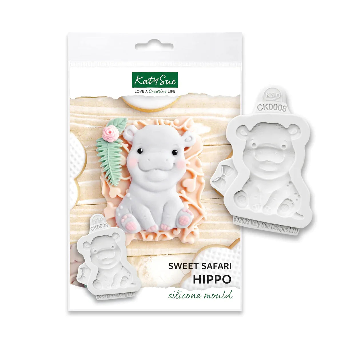 Sweet Safari Hippo Silicone Mould-2