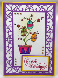 Frog's Whiskers Ink Stamp - Easter Tree Egg-2